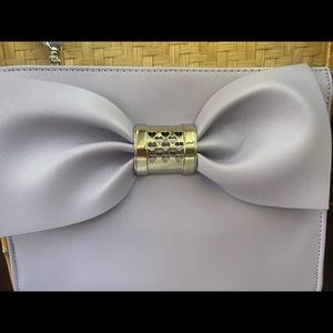 Betsey Johnson Lavender Bow Clutch